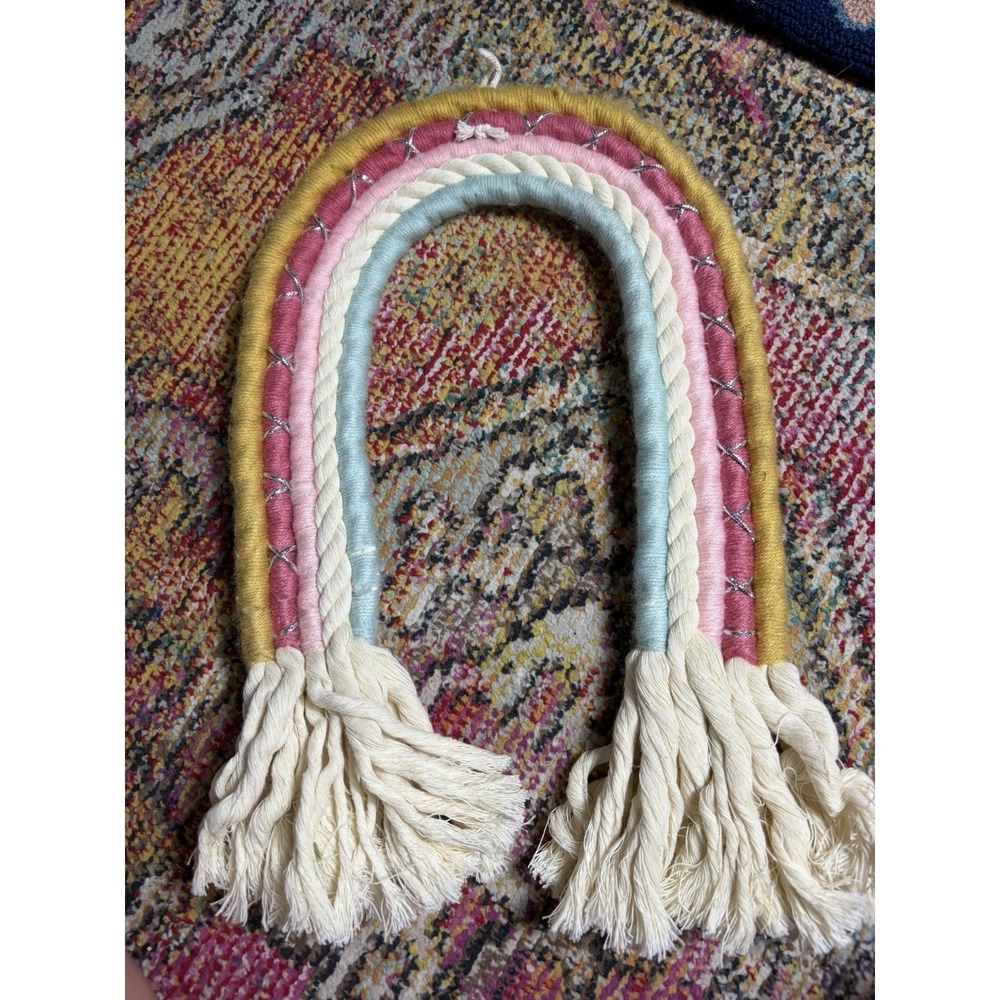 Rainbow Rope Hanging Wall Decor Macrame Style Pride Target - Picture 2 of 4